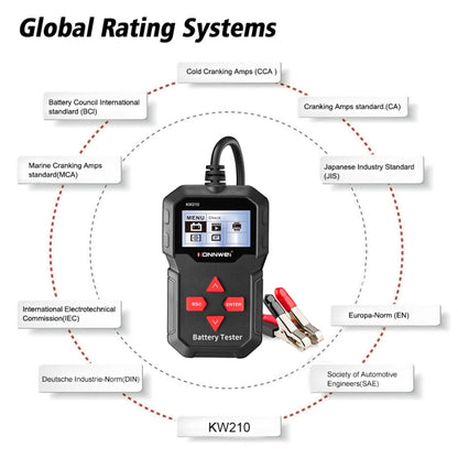 KONNWEI KW210 Car Battery Test Battery Capacity Resistance Battery Detector - In Car by KONNWEI | Online Shopping UK | buy2fix