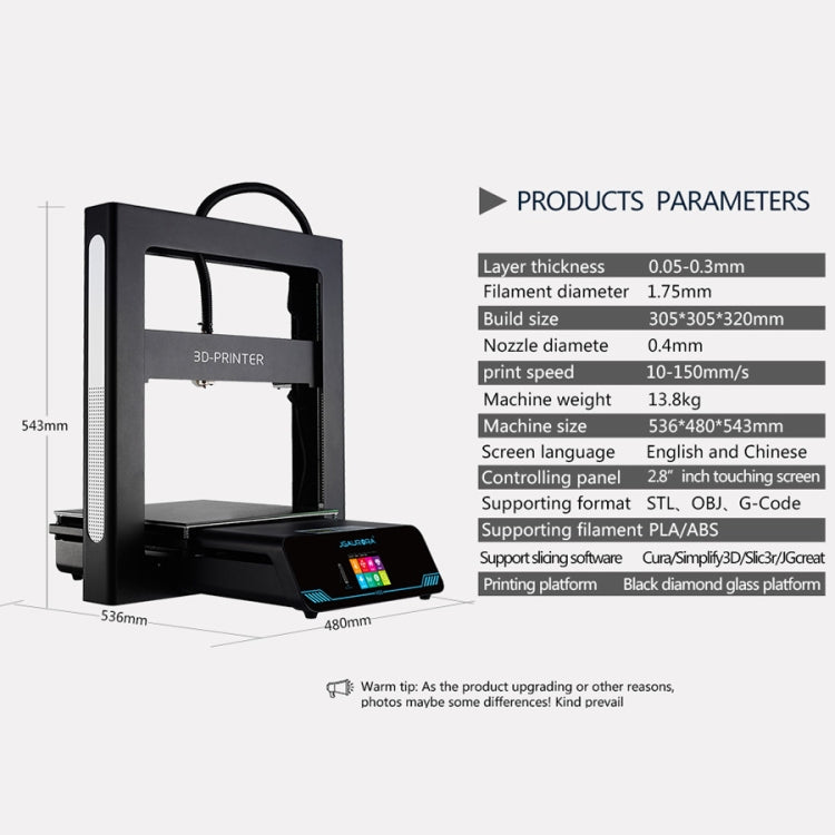 JGAURORA A5S Desktop High Precision Metal Plate Frame Three-Dimensional Physical 3D Printer - 3D Printer by JGAURORA | Online Shopping UK | buy2fix