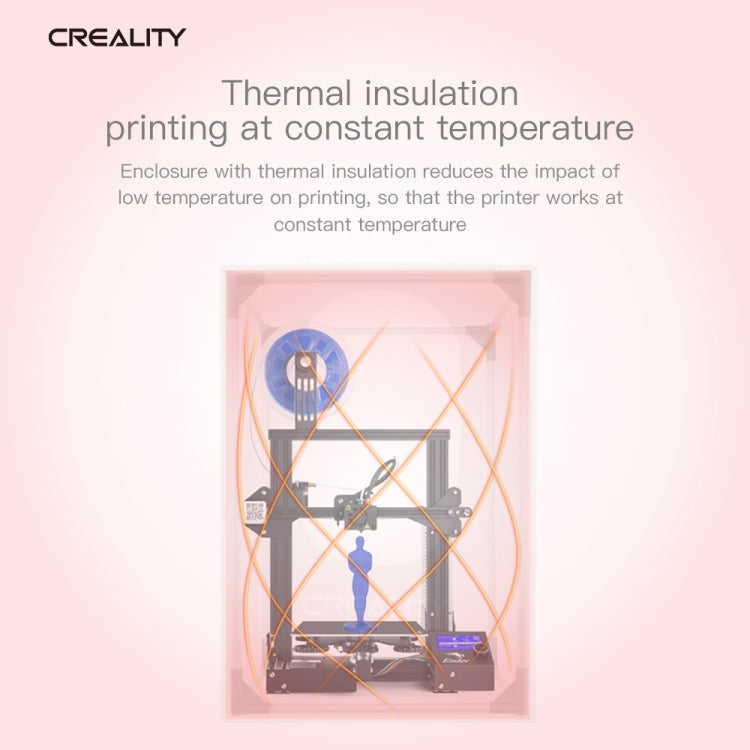 Creality 3D Printer Flame Retardant Aluminum Foil Cloth Protective Cover for Ender-3, Small Size: 72x60x48cm - Parts by Creality | Online Shopping UK | buy2fix