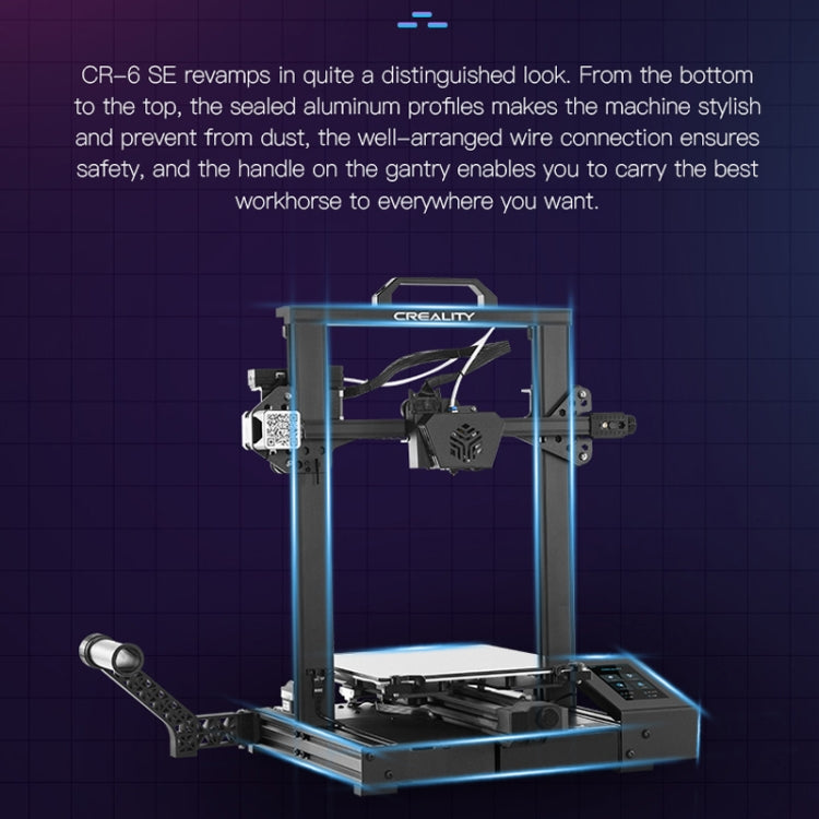 CREALITY CR-6 SE 350W Intelligent Leveling-free DIY 3D Printer, Print Size : 23.5 x 23.5 x 25cm, EU Plug - 3D Printer by Creality | Online Shopping UK | buy2fix