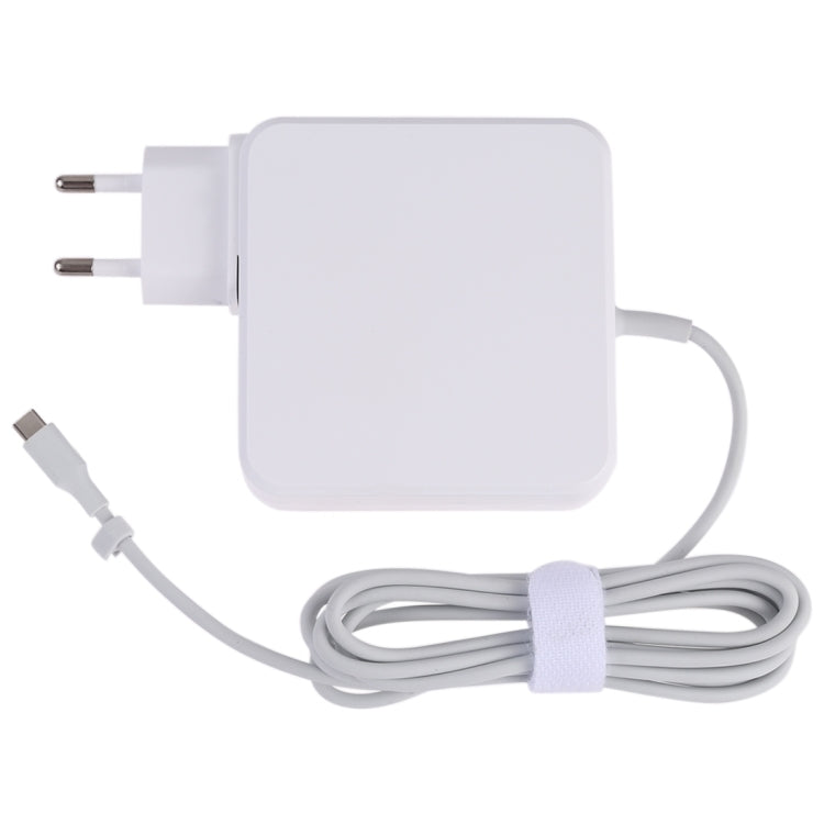 87W USB-C / Type-C Power Adapter Portable Charger with 1.8m Charging Cable, EU Plug(White) - Apple Accessories by buy2fix | Online Shopping UK | buy2fix