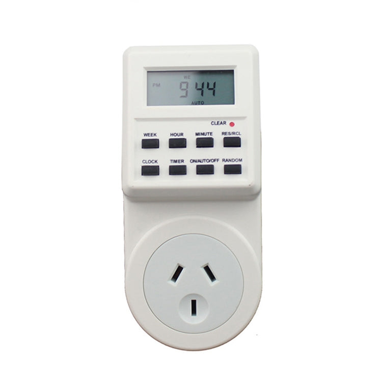 AC 240V Smart Home Plug-in LCD Display Clock Summer Time Function 12/24 Hours Changeable Timer Switch Socket, AU Plug - Energy Saving Timer Socket by buy2fix | Online Shopping UK | buy2fix