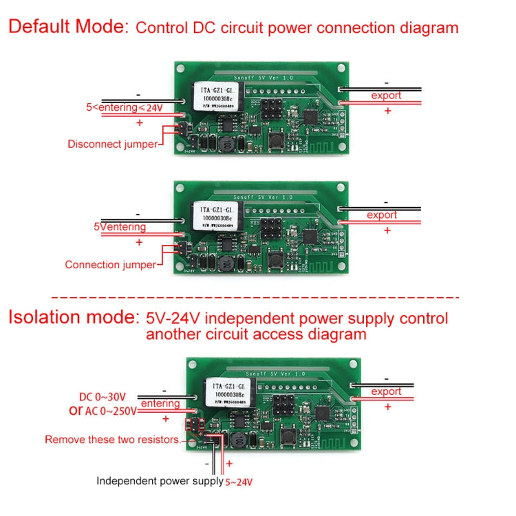 Sonoff SV 10A Single Channel WiFi Wireless Remote Timing Smart Switch Relay Module Works with Alexa and Google Home, Support iOS and Android, DC 5V-24V - Smart Switch by Sonoff | Online Shopping UK | buy2fix