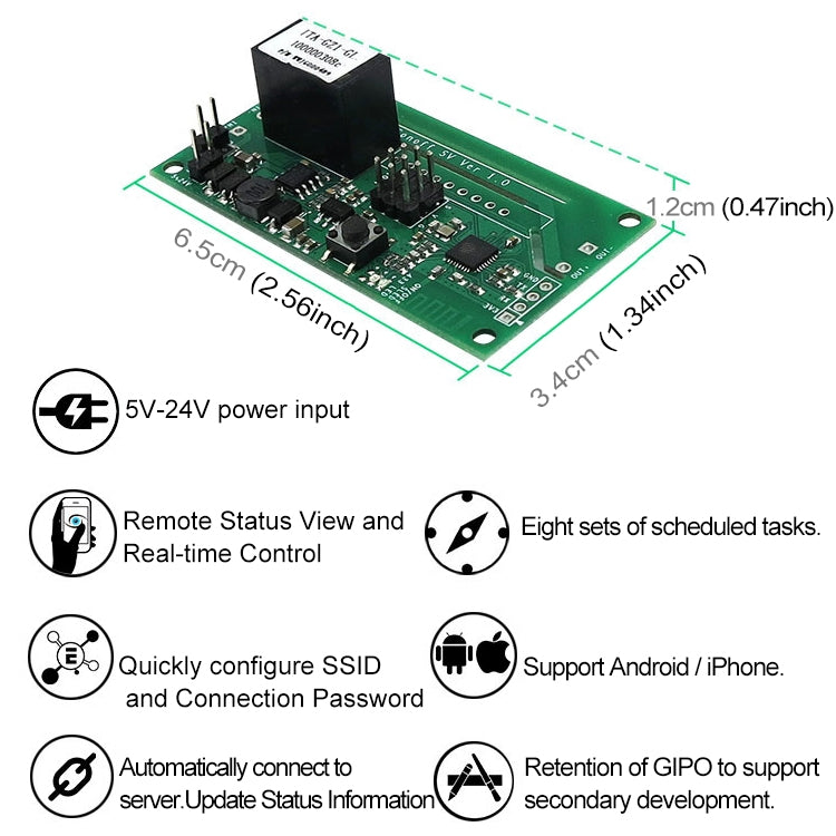 Sonoff SV 10A Single Channel WiFi Wireless Remote Timing Smart Switch Relay Module Works with Alexa and Google Home, Support iOS and Android, DC 5V-24V - Smart Switch by Sonoff | Online Shopping UK | buy2fix