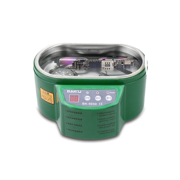 BAKU BK-9050 30W / 50W Adjustable 0.6L LCD Display Ultrasonic Cleaner, AC 110V(Green) - Ultrasonic Cleaner by BAKU | Online Shopping UK | buy2fix