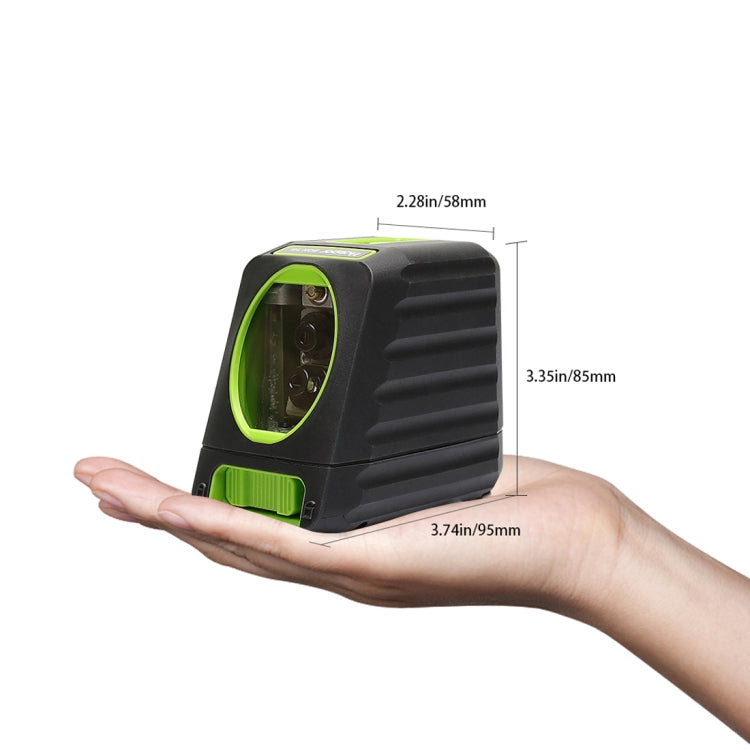 BOX-1G 1V1H 40mW & 10mW 2 Line Green Beam Laser Level Covering Walls and Floors (Green) - Consumer Electronics by buy2fix | Online Shopping UK | buy2fix