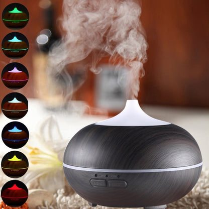 10W 150mL Wood Grain Aromatherapy Air Purifier Humidifier with LED Light for Office / Home Room(Black) - Home & Garden by buy2fix | Online Shopping UK | buy2fix