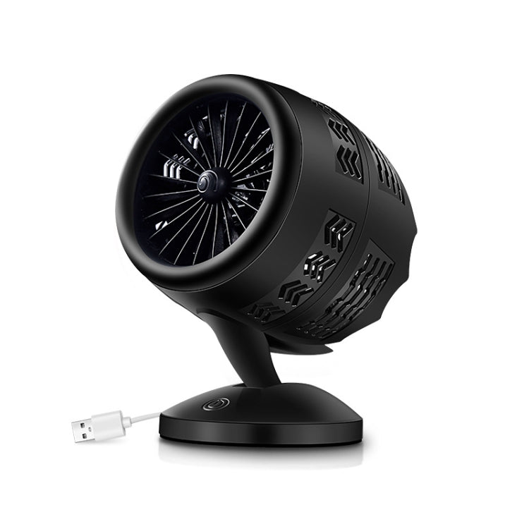 Portable Adjustable Mini USB Charging Air Convection Cycle Desktop Electric Fan Air Cooler, Support 2 Speed Control (Black) - Electric Fans by buy2fix | Online Shopping UK | buy2fix