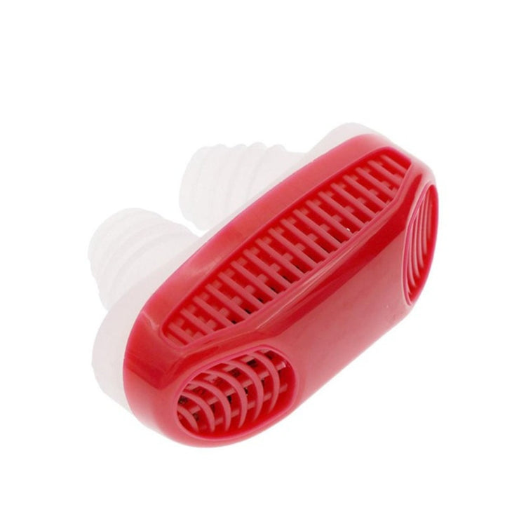 2 in 1 ABS Silicone Anti Snoring Air Purifier (Red) - Anti Snoring Tools by buy2fix | Online Shopping UK | buy2fix