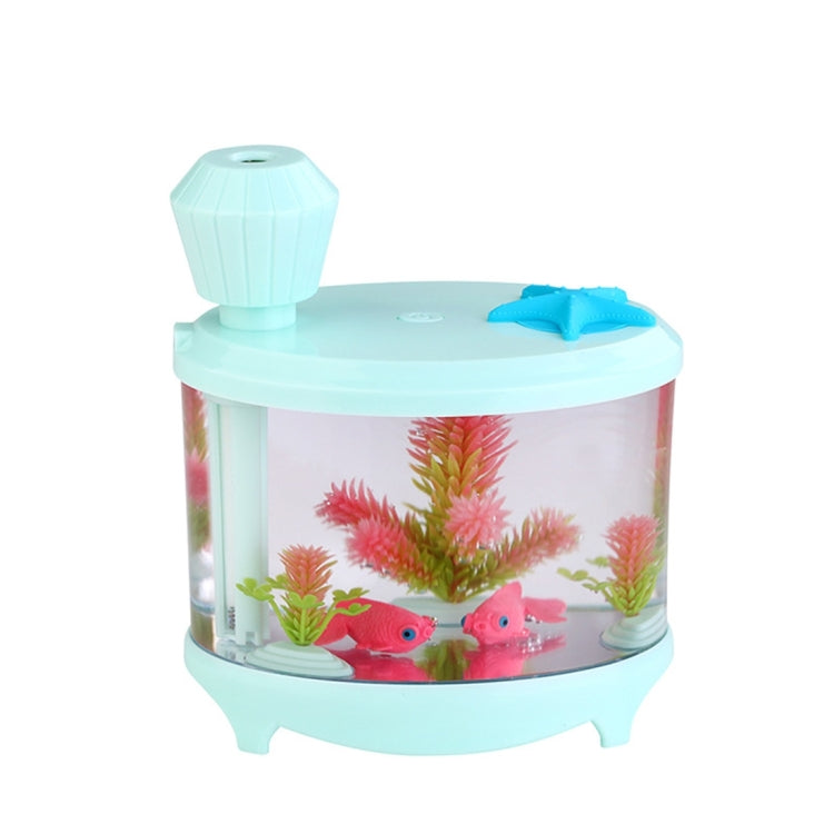 460ML Fish Tank Style Ultrasonic Aromatherapy Air Purifier Humidifier USB Atomizer with LED Night Light(Green) - Home & Garden by buy2fix | Online Shopping UK | buy2fix