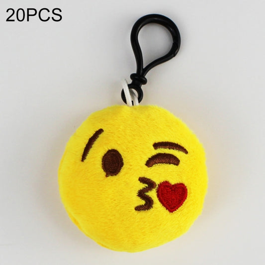 20 PCS Creative Plush Doll Mobile Pendants Gift Cartoon Cute Facial Expression Decorations Keychains with Hook - Key Rings by buy2fix | Online Shopping UK | buy2fix