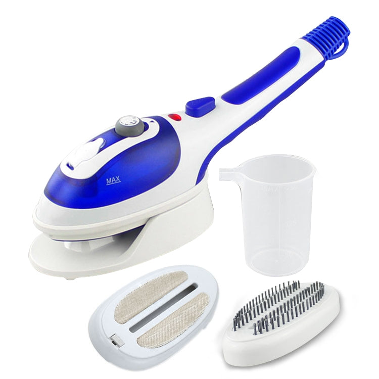 Multifunction Household Handheld Steamer Travel Portable Hand - Held Steam Hanging Hot Machine Ceramic Bottom with Flannelette Brush & Hair Brush & Measuring Cup,US Plug(Blue) - Home & Garden by buy2fix | Online Shopping UK | buy2fix