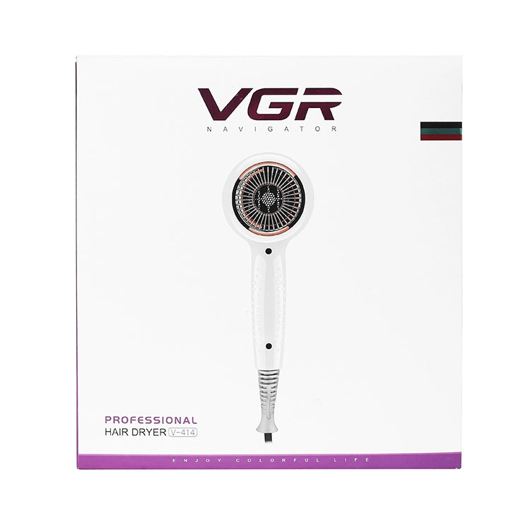 VGR V-414 2200W Negative Ion Hair Dryers with 6 Gear Adjustment, Plug Type: EU Plug(White) - Hair Dryers & Accessories by VGR | Online Shopping UK | buy2fix