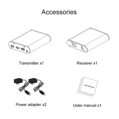 CAT872 HDMI Extender (Receiver & Sender) over CAT5e/CAT6 Cable , Transmission Distance: 200m (UK Plug) - Amplifier by buy2fix | Online Shopping UK | buy2fix