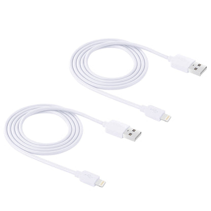 2 PCS HAWEEL 1m High Speed 8 pin to USB Sync and Charging Cable Kit for iPhone, iPad(White) - Normal Style Cable by buy2fix | Online Shopping UK | buy2fix