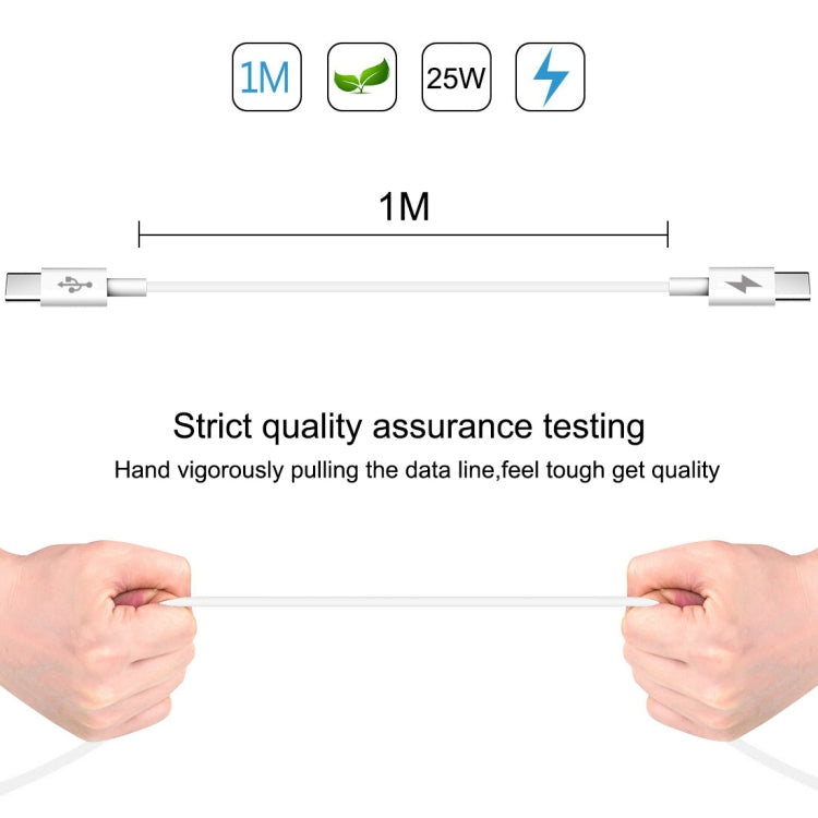 HAWEEL 25W 3A Type-C / USB-C to Type-C / USB-C PD Fast Charging Data Cable, Length: 1m - USB-C & Type-C Cable by buy2fix | Online Shopping UK | buy2fix