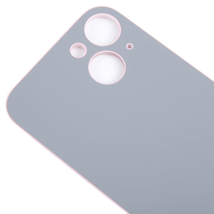 For iPhone 15 Easy Replacement Big Camera Hole Glass Back Battery Cover(Pink) -  by buy2fix | Online Shopping UK | buy2fix