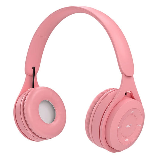 Y08 Hifi Sound Quality Macaron Bluetooth Headset, Supports Calling & TF Card & 3.5mm AUX (Pink) - Headset & Headphone by buy2fix | Online Shopping UK | buy2fix