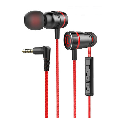 G21 1.2m Wired In Ear 3.5mm Interface Stereo Wire-Controlled HIFI Earphones Video Game Mobile Game Headset With Mic(Red) - In Ear Wired Earphone by buy2fix | Online Shopping UK | buy2fix