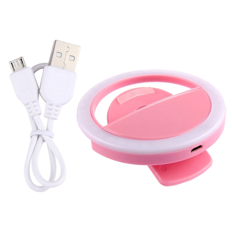 Charging Selfie Beauty Light, For iPhone, Galaxy, Huawei, Xiaomi, LG, HTC and Other Smart Phones with Adjustable Clip & USB Cable(Pink) - Consumer Electronics by buy2fix | Online Shopping UK | buy2fix