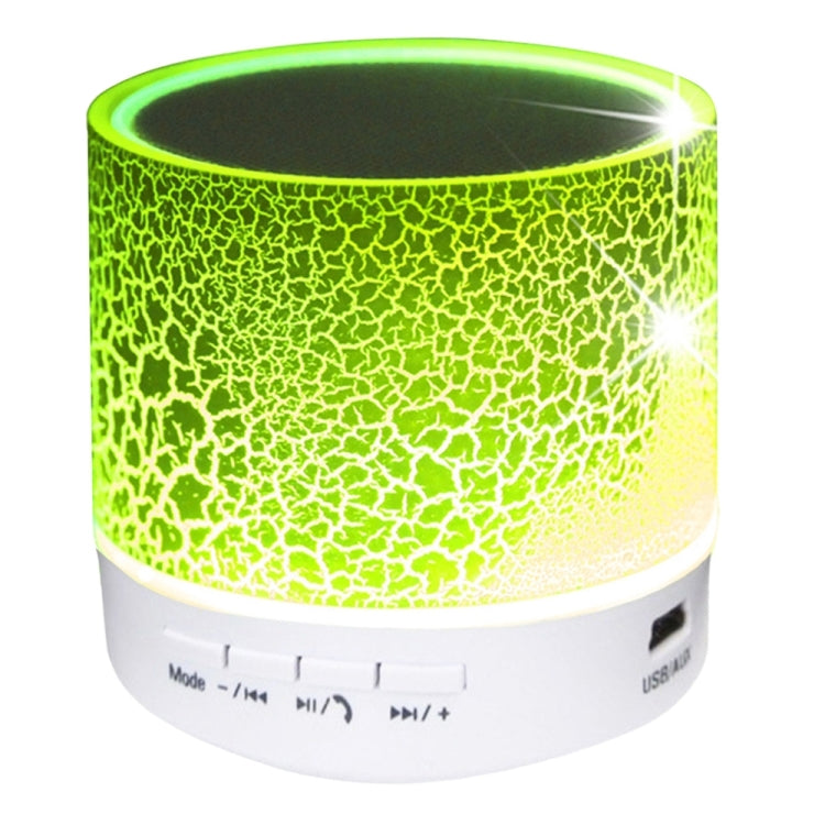 A9 Mini Portable Glare Crack Bluetooth Stereo Speaker with LED Light, Built-in MIC, Support Hands-free Calls & TF Card(Green) - Mini Speaker by buy2fix | Online Shopping UK | buy2fix