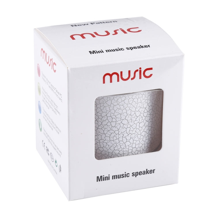 A9 Mini Portable Glare Crack Bluetooth Stereo Speaker with LED Light, Built-in MIC, Support Hands-free Calls & TF Card(White) - Mini Speaker by buy2fix | Online Shopping UK | buy2fix