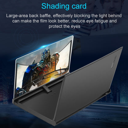 F18 12 inch Rotatable Folding Universal Mobile Phone Screen Amplifier HD Video Amplifier with Block Light Card, Book Shape Version(Blue) - Screen Magnifier by buy2fix | Online Shopping UK | buy2fix