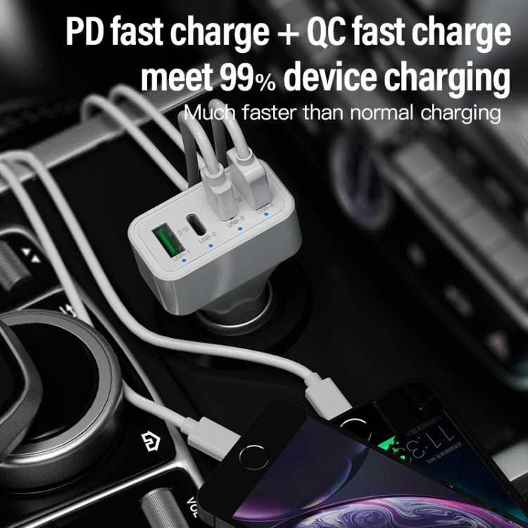 WLX-K26 40W Dual PD + Dual QC Multi-function Car Charger - In Car by buy2fix | Online Shopping UK | buy2fix