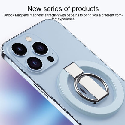 MagSafe Magnetic Adhesive Free Double Joint Ring Holder For iPhone 13 Series / iPhone 12 Series(Blue) - Ring Holder by buy2fix | Online Shopping UK | buy2fix