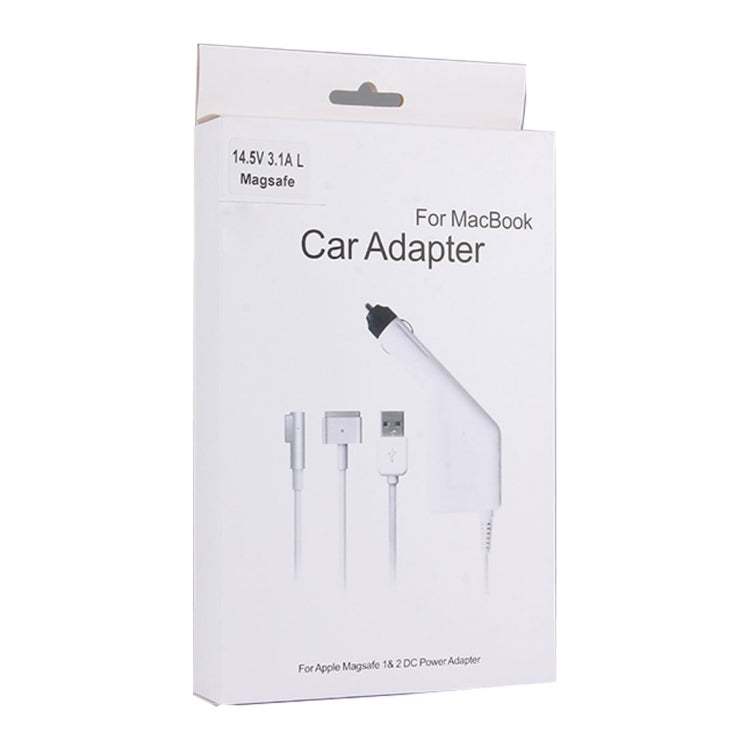 85W 18.5V 4.6A 5 Pin L Style MagSafe 1 Car Charger with 1 USB Port for Apple Macbook A1150 / A1151 / A1172 / A1184 / A1211 / A1370 , Length: 1.7m - Cable & Adapter by buy2fix | Online Shopping UK | buy2fix