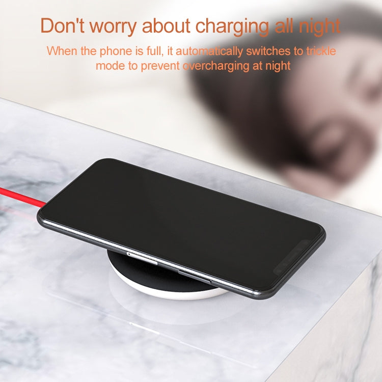 10W Portable Suction Cup Mobile Phone Fast Charging Wireless Charger, Suitable for iPhone 8 / X, Length: 1.5m(Grey White) - Apple Accessories by buy2fix | Online Shopping UK | buy2fix