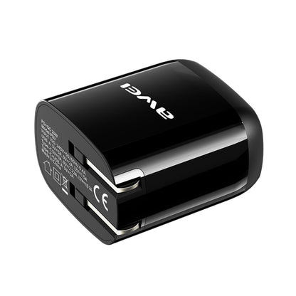 awei PD3 20W PD Type-C + QC 3.0 USB Interface Fast Charging Travel Charger with Data Cable, US Plug - USB Charger by awei | Online Shopping UK | buy2fix