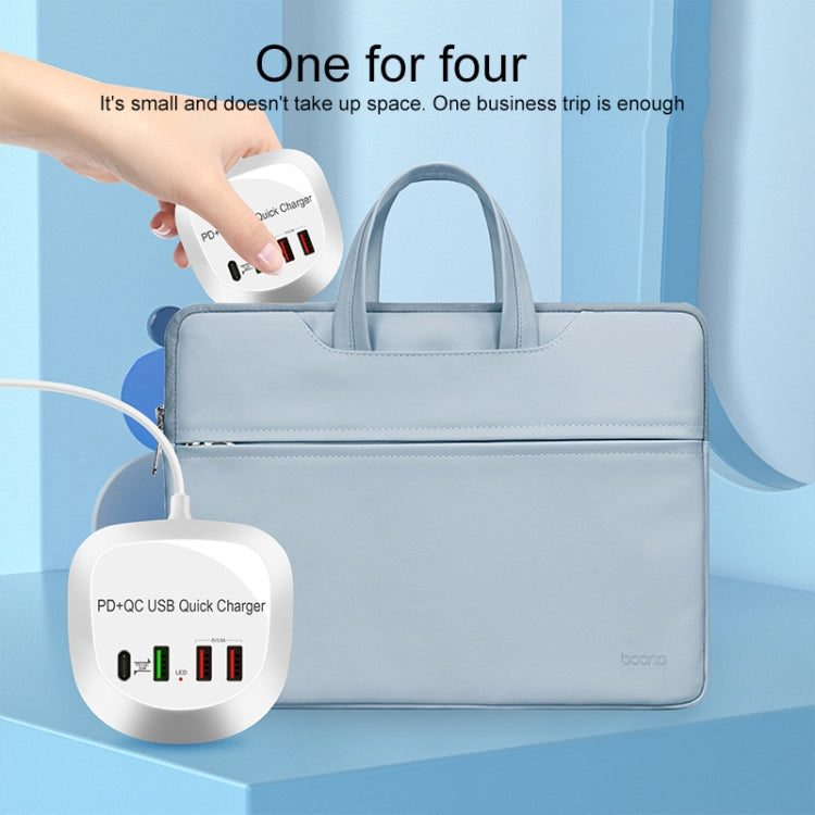 WLX-T3P 4 In 1 PD + QC Multi-function Smart Fast Charging USB Charger (US Plug) - Multifunction Charger by buy2fix | Online Shopping UK | buy2fix