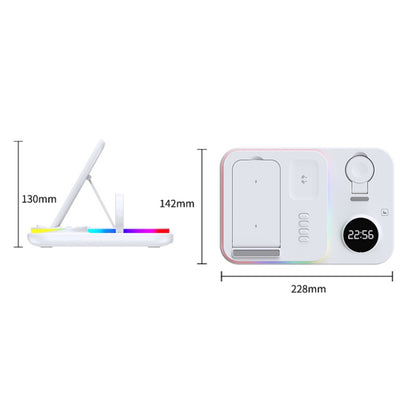 30W 4 in 1 Multifunctional Wireless Charger (White) - Wireless Charger by buy2fix | Online Shopping UK | buy2fix