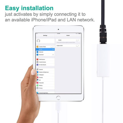 QTS-LAN8152B 1m 8 Pin to RJ45 Ethernet LAN Network Adapter Cable(White) - Multifunction Cable by buy2fix | Online Shopping UK | buy2fix