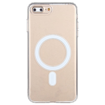 For iPhone 7 Plus / 8  Plus Magsafe Case Simple Magnetic Ring All-inclusive Clear Crystal Acrylic PC +TPU Shockproof Case - More iPhone Cases by buy2fix | Online Shopping UK | buy2fix