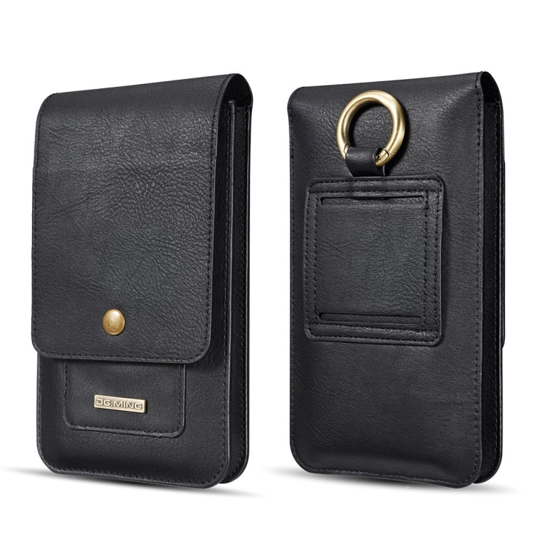 DG.MING Universal Cowskin Leather Protective Case Bag Waist Bag with Card Slots & Hook, For iPhone, Samsung, Sony, Huawei, Meizu, Lenovo, ASUS, Oneplus, Xiaomi, Cubot, Ulefone, Letv, DOOGEE, Vkworld, and other Smartphones Below 6.5 inch(Black) - More iPhone Cases by DG.MING | Online Shopping UK | buy2fix