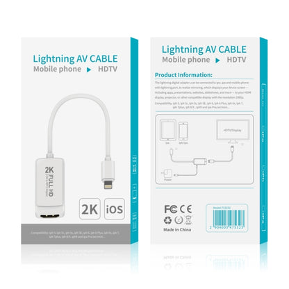 8 Pin to HDMI Female 2K Full HD AV HDTV Adapter Cable(White) - Converter & Adapter by buy2fix | Online Shopping UK | buy2fix