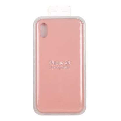 For iPhone XR Four Corners Full Coverage Liquid Silicone Case(Light Pink) - More iPhone Cases by buy2fix | Online Shopping UK | buy2fix