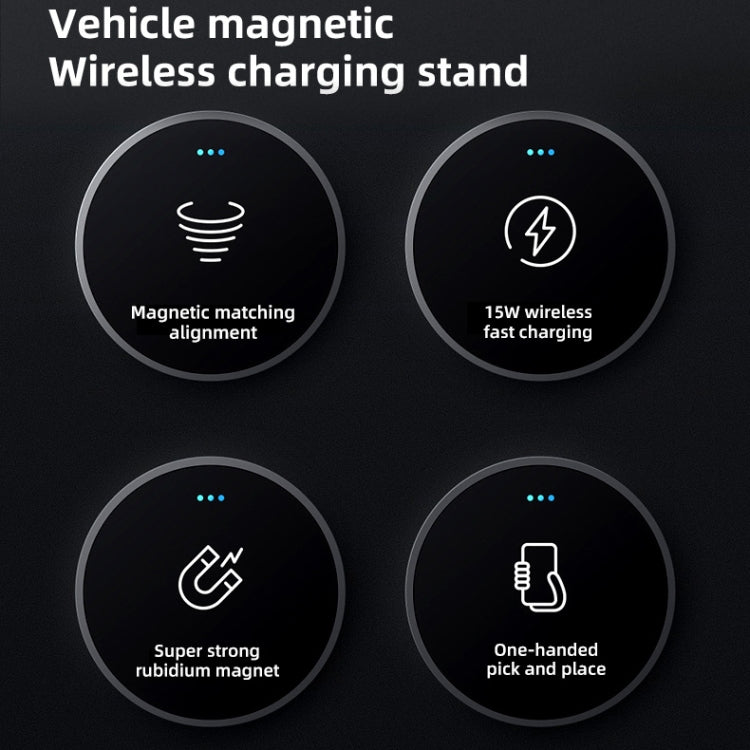 JJT-969 15W Max Output Magnetic Car Air Outlet Bracket Wireless Charger(Blue) - In Car by buy2fix | Online Shopping UK | buy2fix