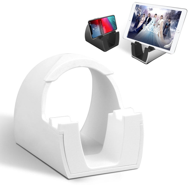 Plastic Version Universal Mobile Phones Tablet PC Desktop Bracket Live Bracket(White) - Desktop Holder by buy2fix | Online Shopping UK | buy2fix