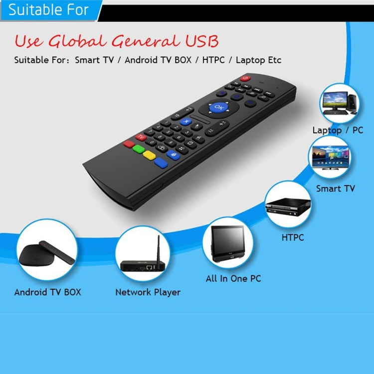 MX3-M Air Mouse Wireless 2.4G Remote Control Keyboard with Microphone for Android TV Box / Mini PC -  by buy2fix | Online Shopping UK | buy2fix