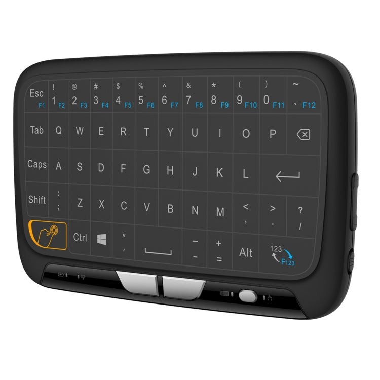 H18 2.4GHz Mini Wireless Air Mouse QWERTY Keyboard with Touchpad / Vibration for PC, TV(Black) -  by buy2fix | Online Shopping UK | buy2fix