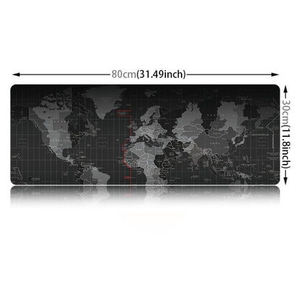 Extended Large Anti-Slip World Map Pattern Soft Rubber Smooth Cloth Surface Game Mouse Pad Keyboard Mat, Size: 80 x 30cm -  by buy2fix | Online Shopping UK | buy2fix