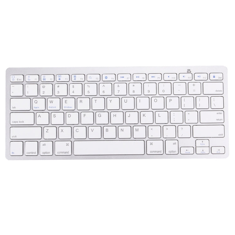 BK-3001 Bluetooth Wireless 78 Keys Ultrathin Keyboard for Windows / iPad / iPhone(Silver) -  by buy2fix | Online Shopping UK | buy2fix