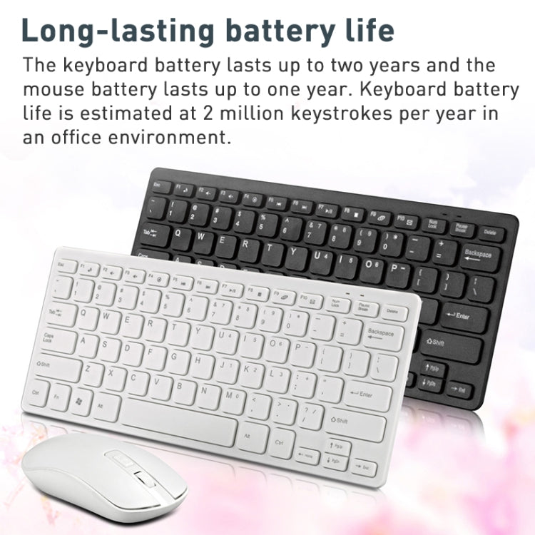 MC Saite K05 Wireless Mouse + Keyboard Set (White) - Wireless Keyboard by MC Saite | Online Shopping UK | buy2fix