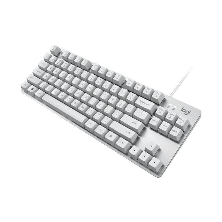 Logitech K835 Mini Mechanical Wired Keyboard, Green Shaft (White) - Wired Keyboard by Logitech | Online Shopping UK | buy2fix