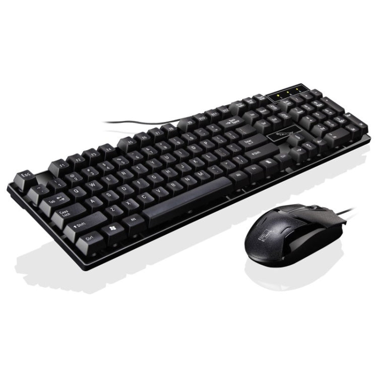 Chasing Leopard Q17 104 Keys USB Wired Suspension Gaming Office Keyboard + Wired Symmetrical Mouse Set, Keyboard Cable Length: 1.4m, Mouse Cable Length: 1.3m(Black) - Computer & Networking by Chasing Leopard | Online Shopping UK | buy2fix