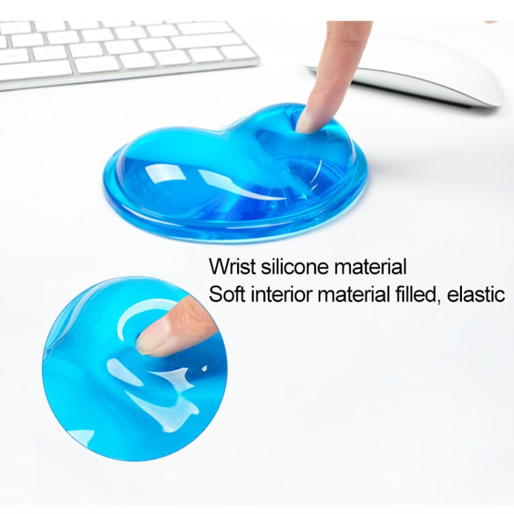 MONTIAN 2 PCS Transparent Silicone Bracer Heart-shaped Mouse Wrist Supporter, Random Color Delivery - Mouse Pads by buy2fix | Online Shopping UK | buy2fix