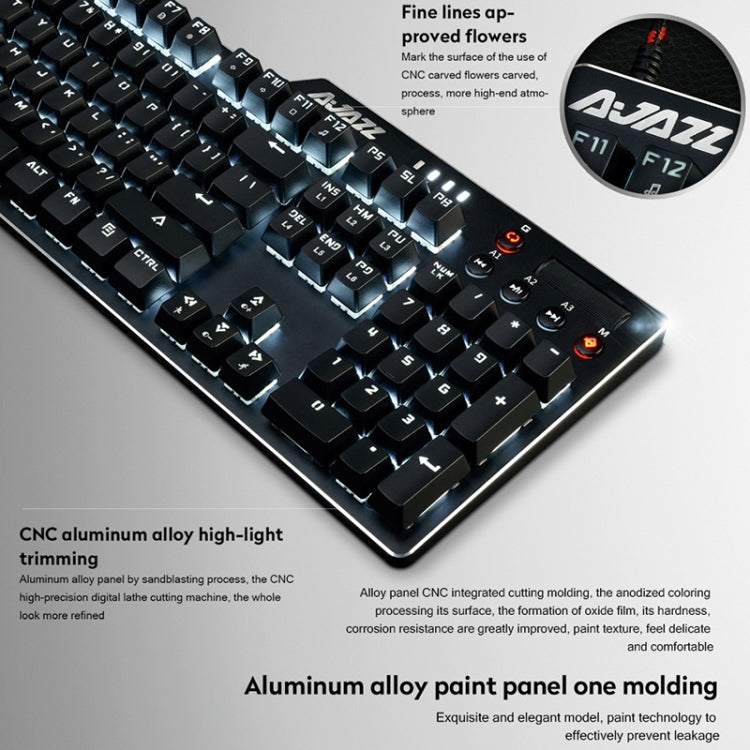 Ajazz AK35I Multimedia Knob Gaming Backlight Alloy Machinery Keyboard (Black Tea Axis) - Wired Keyboard by Ajazz | Online Shopping UK | buy2fix